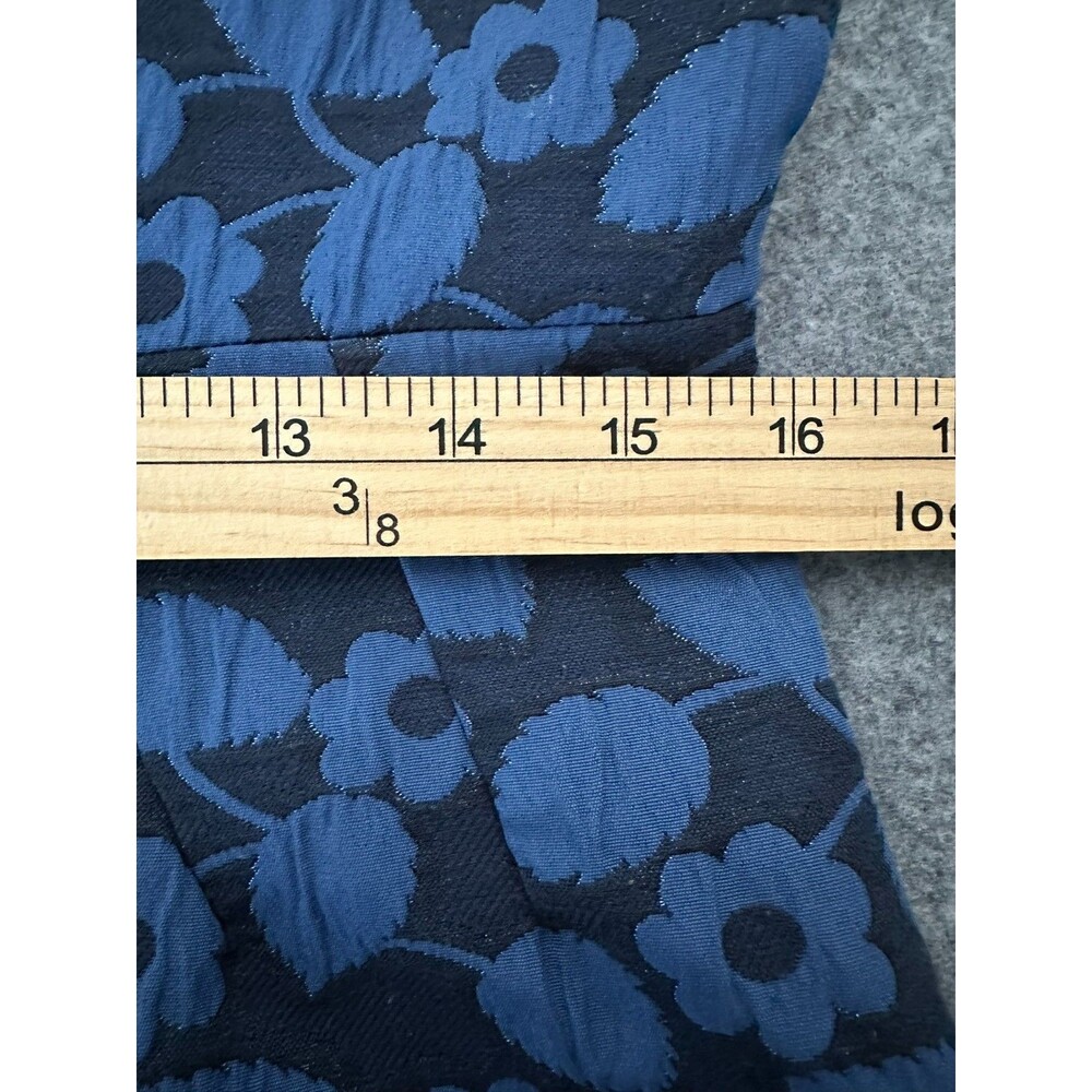 BB Dakota Blue Floral Jacquard Sheath Dress Size 12 Whimsigoth 90s Mod Y2K Retro - Picture 5 of 13